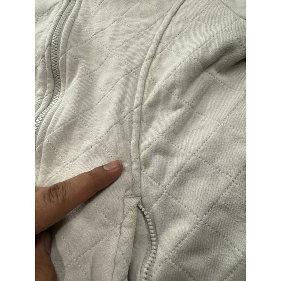 The North Face Caroluna Quilted Long Jacket. Cream/Oatmeal Size Small | D1 - Picture 7 of 9